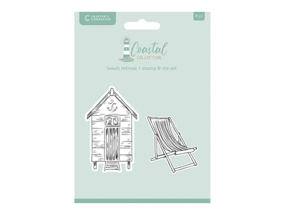 Crafter's Companion Coastal Collection Stamp & Die - Beach Retreat