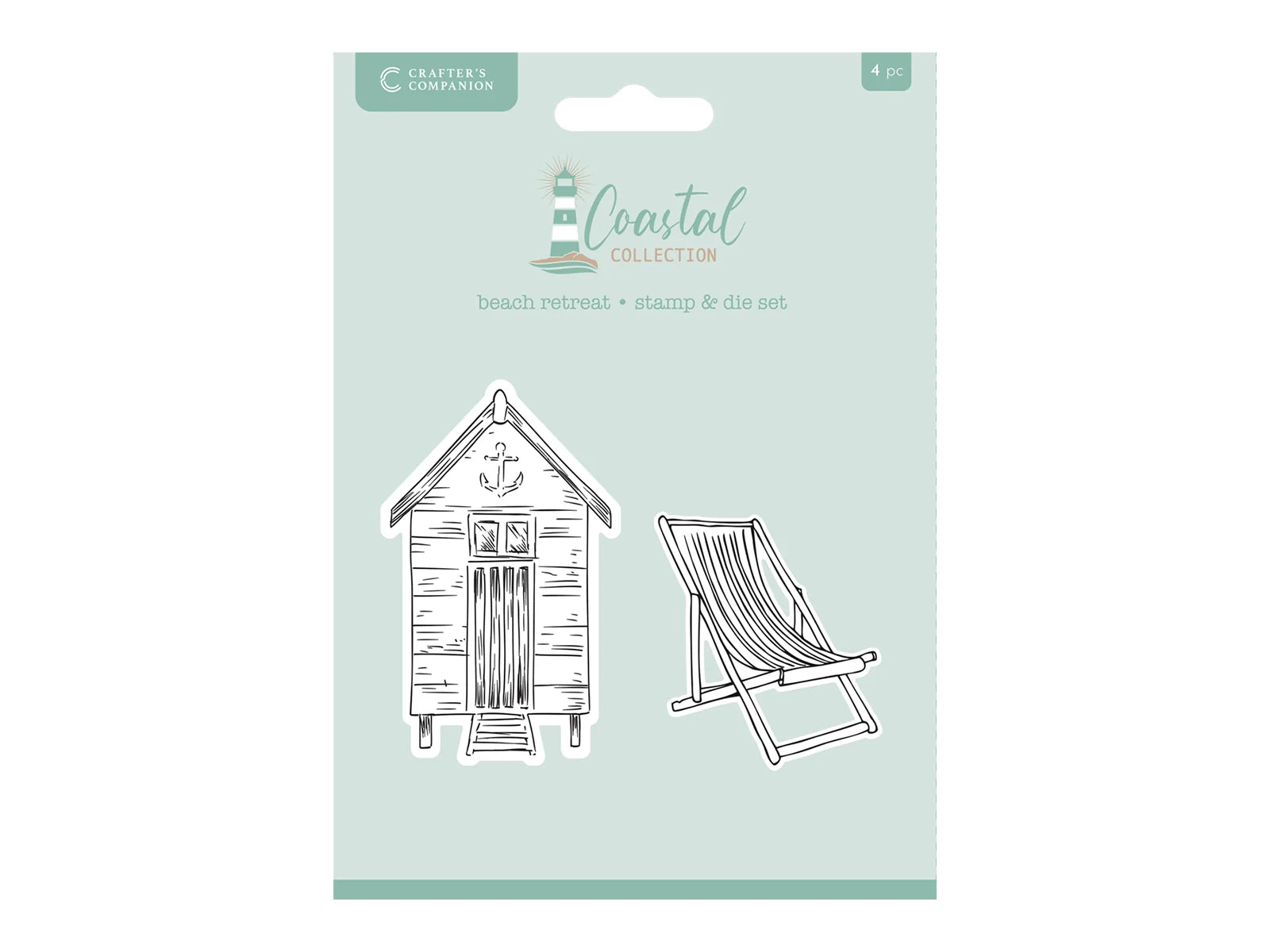 Crafter's Companion Coastal Collection Stamp & Die - Beach Retreat
