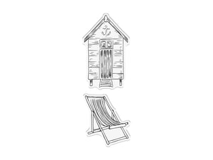 Crafter's Companion Coastal Collection Stamp & Die - Beach Retreat