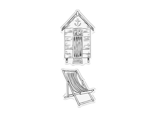 Crafter's Companion Coastal Collection Stamp & Die - Beach Retreat