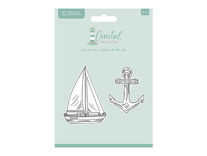 Crafter's Companion Coastal Collection Stamp & Die - Out at Sea