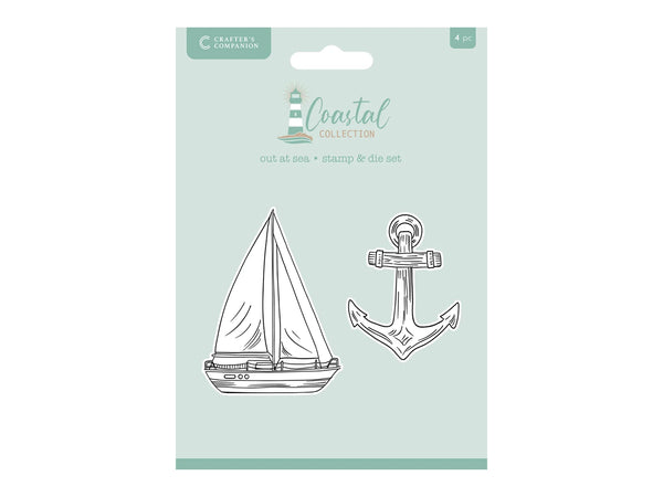 Crafter's Companion Coastal Collection Stamp & Die - Out at Sea