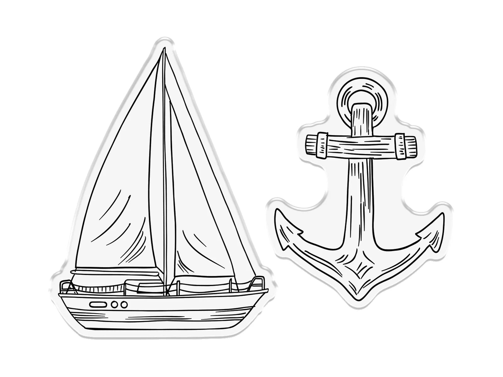 Crafter's Companion Coastal Collection Stamp & Die - Out at Sea