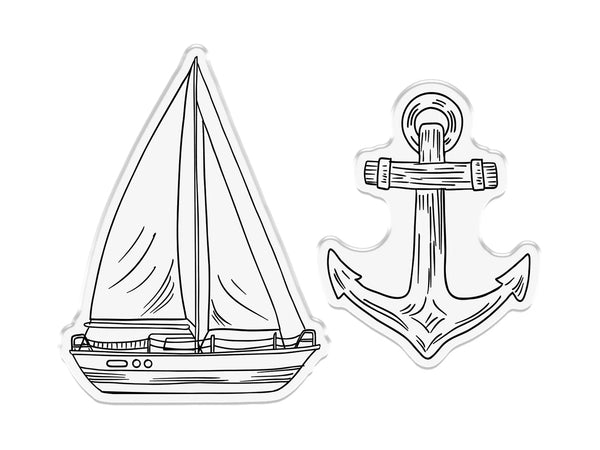 Crafter's Companion Coastal Collection Stamp & Die - Out at Sea