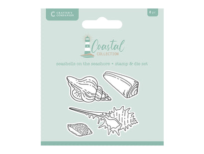 Crafter’s Companion Coastal Collection Stamp & Die - Seashells on the Seashore