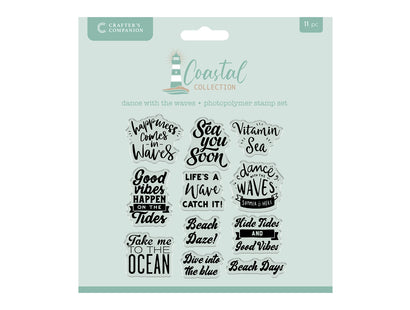 Crafter’s Companion Coastal Collection Photopolymer Stamp - Dance with the Waves