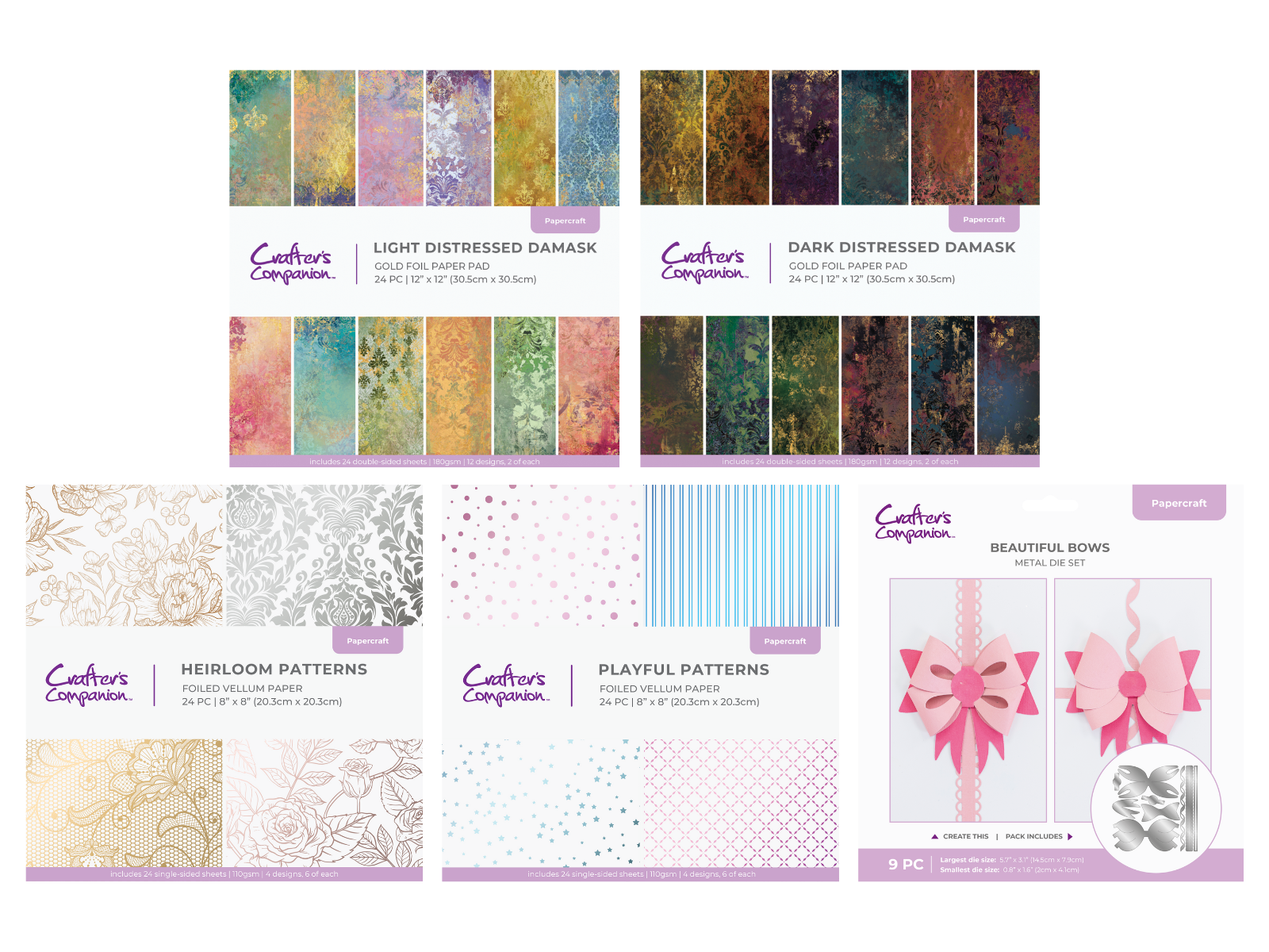 Crafter's Companion Paper, Vellum & Beautiful Bows SHOWSTOPPER