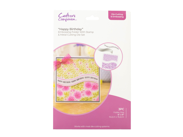 Crafters Companion - Die Cutting & Embossing - Happy Birthday