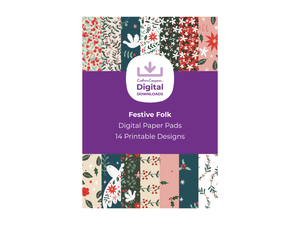 Violet Studios Festive Folk Collection - Digital Paper Pad