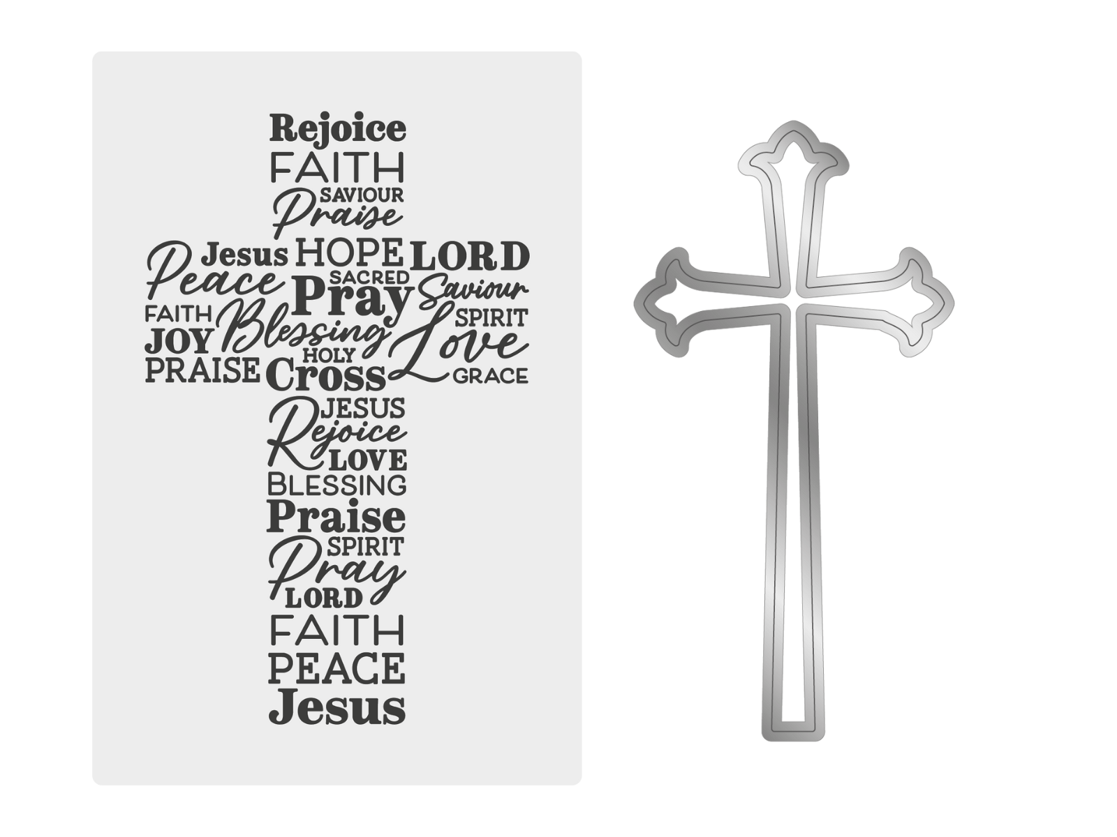 Crafter's Companion Easter Collection 6"x4" 2D Embossing Folder & Metal Die - Easter Blessings