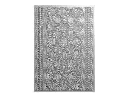 Crafters Companion 5 x 7 3D Embossing Folder - Cable Knit