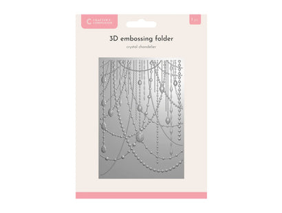 Crafters Companion 5 x 7 3D Embossing Folder - Crystal Chandelier