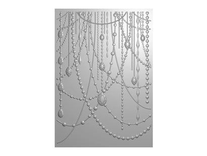 Crafters Companion 5 x 7 3D Embossing Folder - Crystal Chandelier