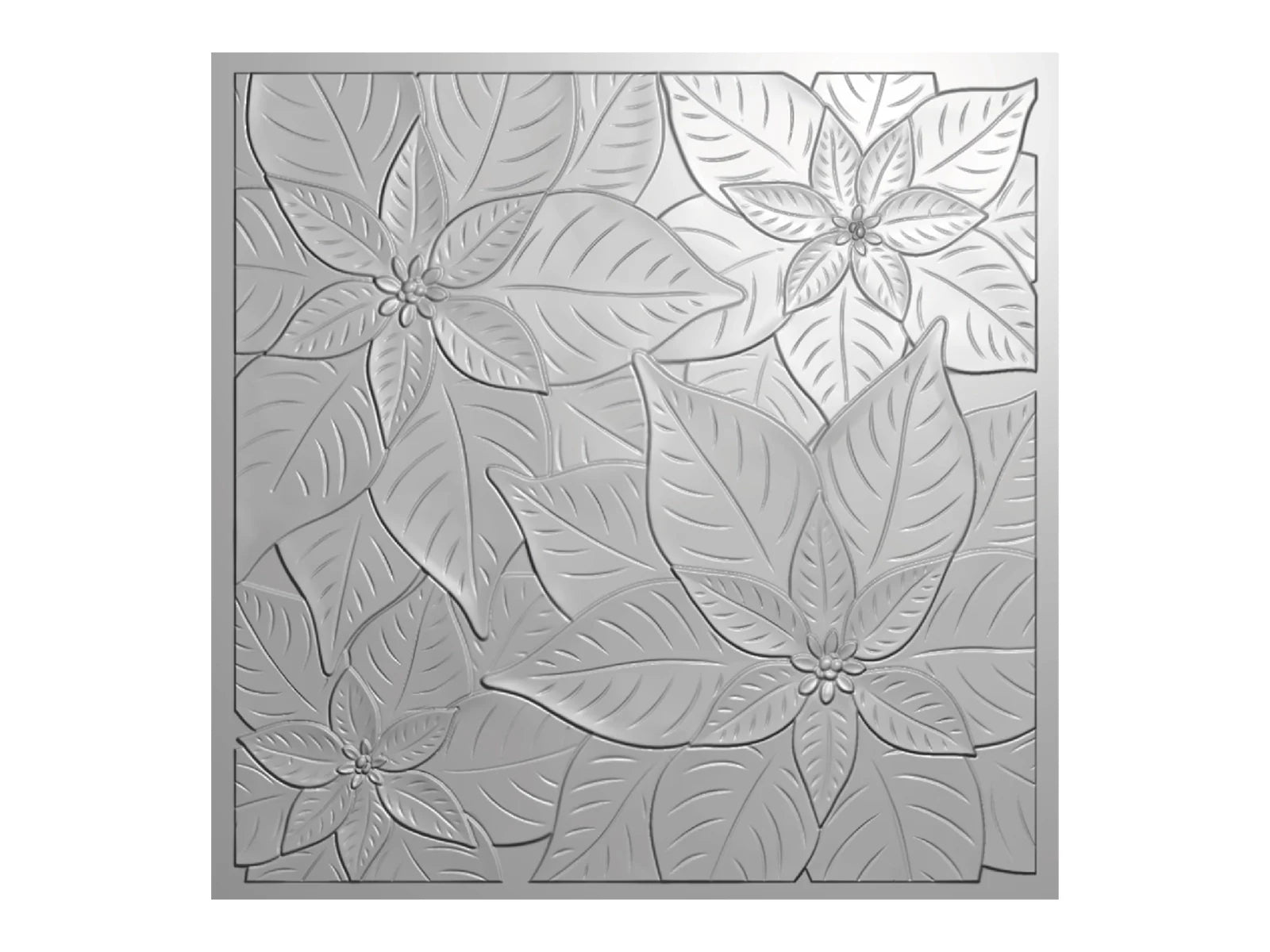 Crafter's Companion 3D Embossing Folder 5.5"x5.5" - Chistmas Poinsettia