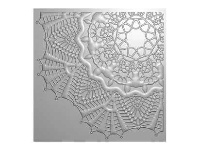 Crafters Companion 5.5 x 5.5 3D Embossing Folder - Lace Doily