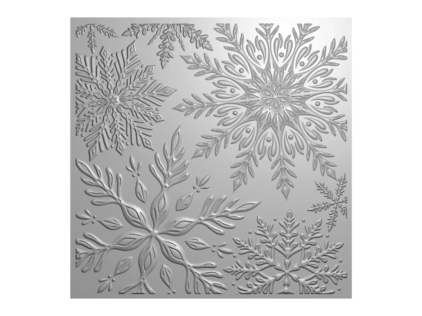 Crafter's Companion 3D Embossing Folder 5.5"x5.5" - Stylish Snowflakes