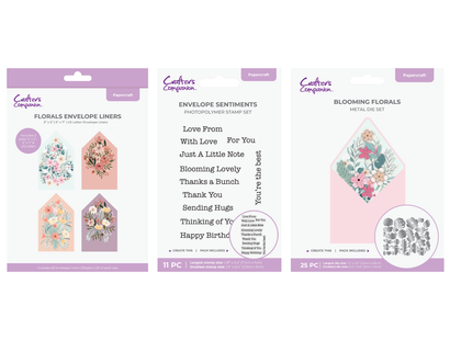 Floral Stamps, Metal Dies and Envelope Liners