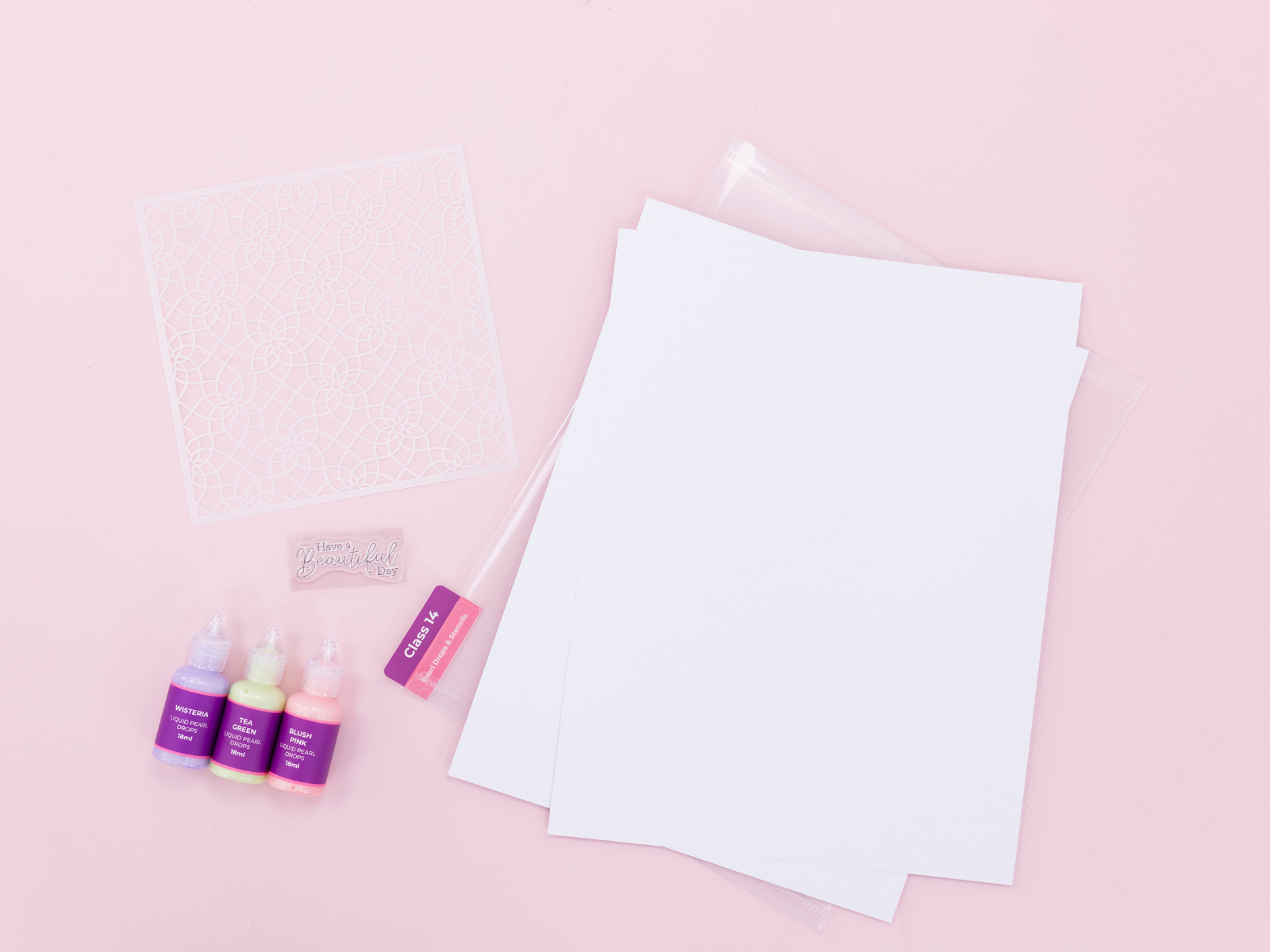 Craftaganza at Home: Pearl Drops & Stencilling, 3D Bouquet Card & Honeycomb Card (Classes 14, 15 & 16)