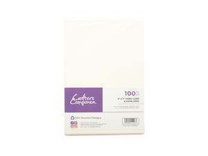 Crafter's Companion 5 "x 7" Ivory Card & Envelopes - 100 Pack