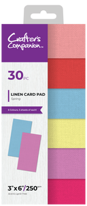 Crafters Companion - 3” x 6” Linen Card Pad - Spring