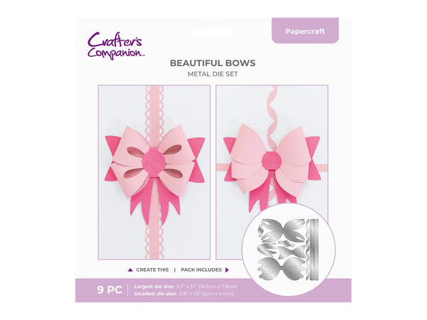 Crafters Companion Metal Die - Beautiful Bows