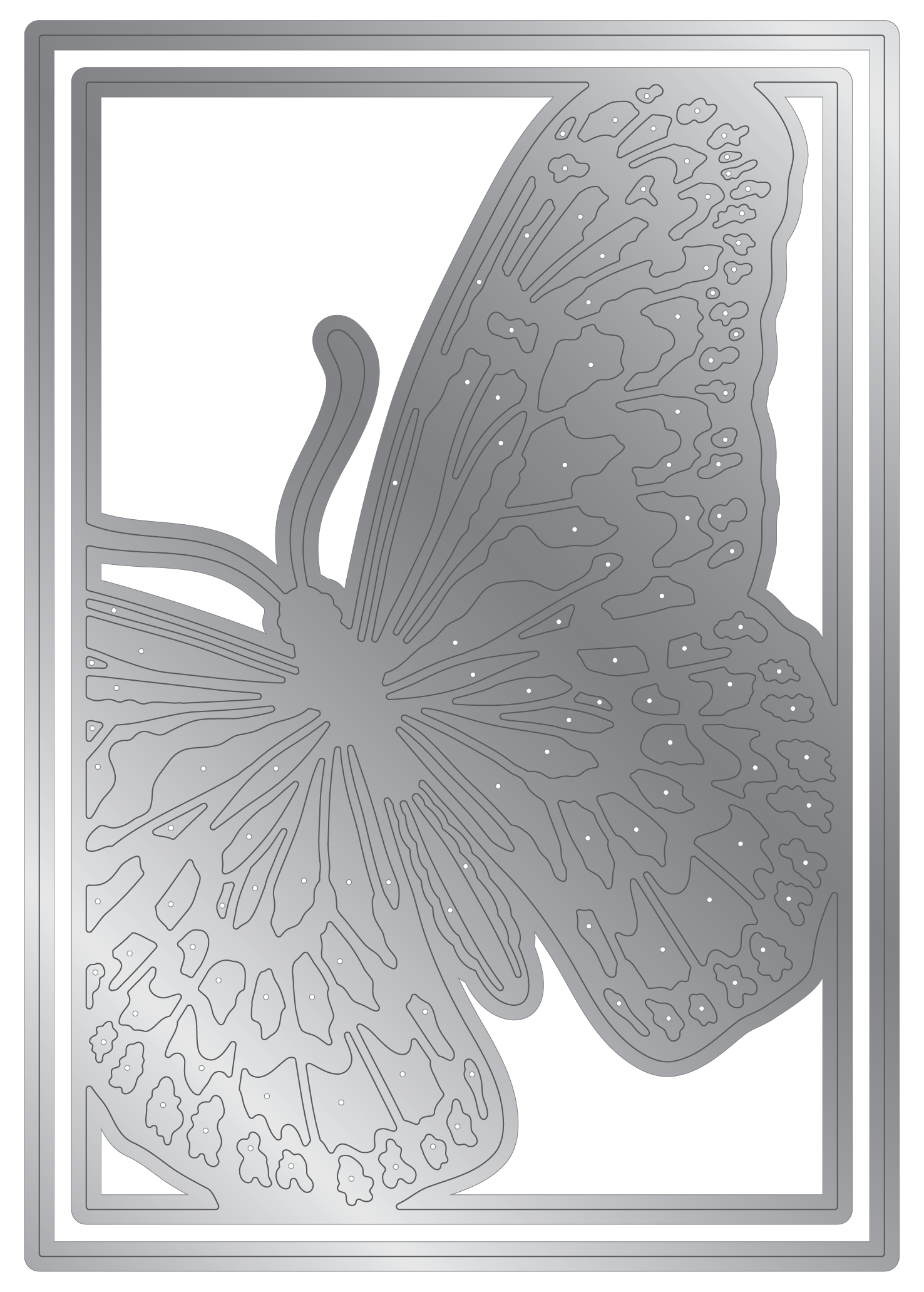 Crafter's Companion Metal Die Create a Card 5"x7" - Lady Butterfly