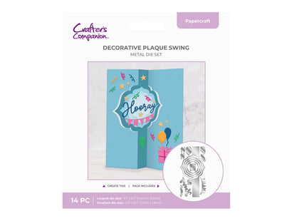 Crafters Companion Metal Die - Decorative Plaque Swing