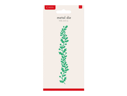 Crafter Companion Metal Die Edge'able - Holly and Ivy  