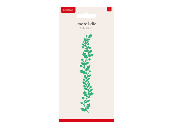 Crafter Companion Metal Die Edge'able - Holly and Ivy  