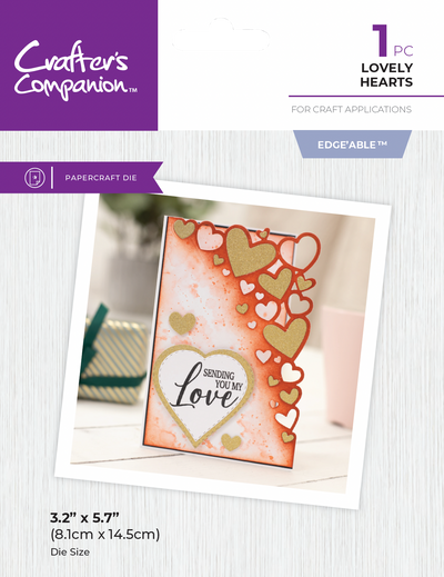 Crafter's Companion Metal Die Edgeable - Lovely Hearts