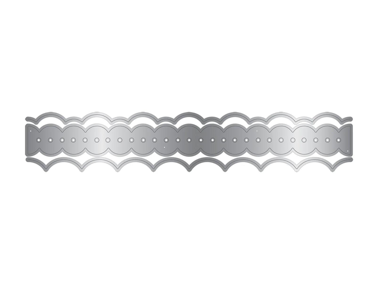 Crafters Companion Ric Rac Metal Die Edgeable - Scalloped Edge