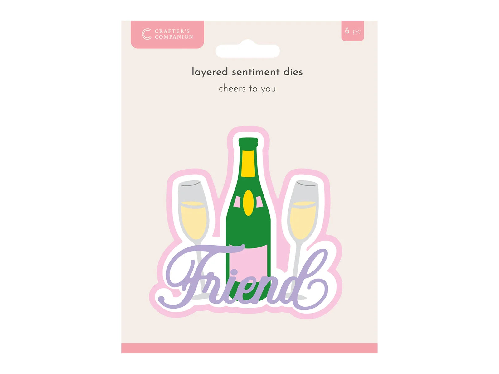 Crafter's Companion Metal Die Elements - Cheers to you, Friend