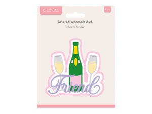 Crafter's Companion Metal Die Elements - Cheers to you, Friend