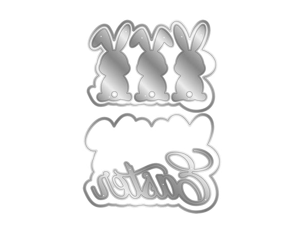 Crafter's Companion Metal Die Elements - Easter Bunnies