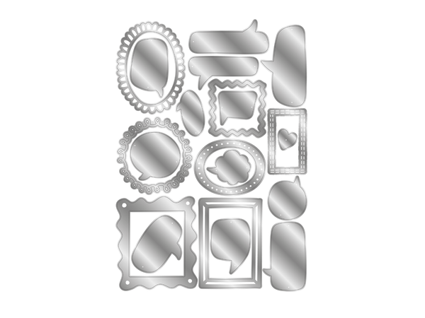 Speech Bubbles & Frames Mini Metal Die Set
