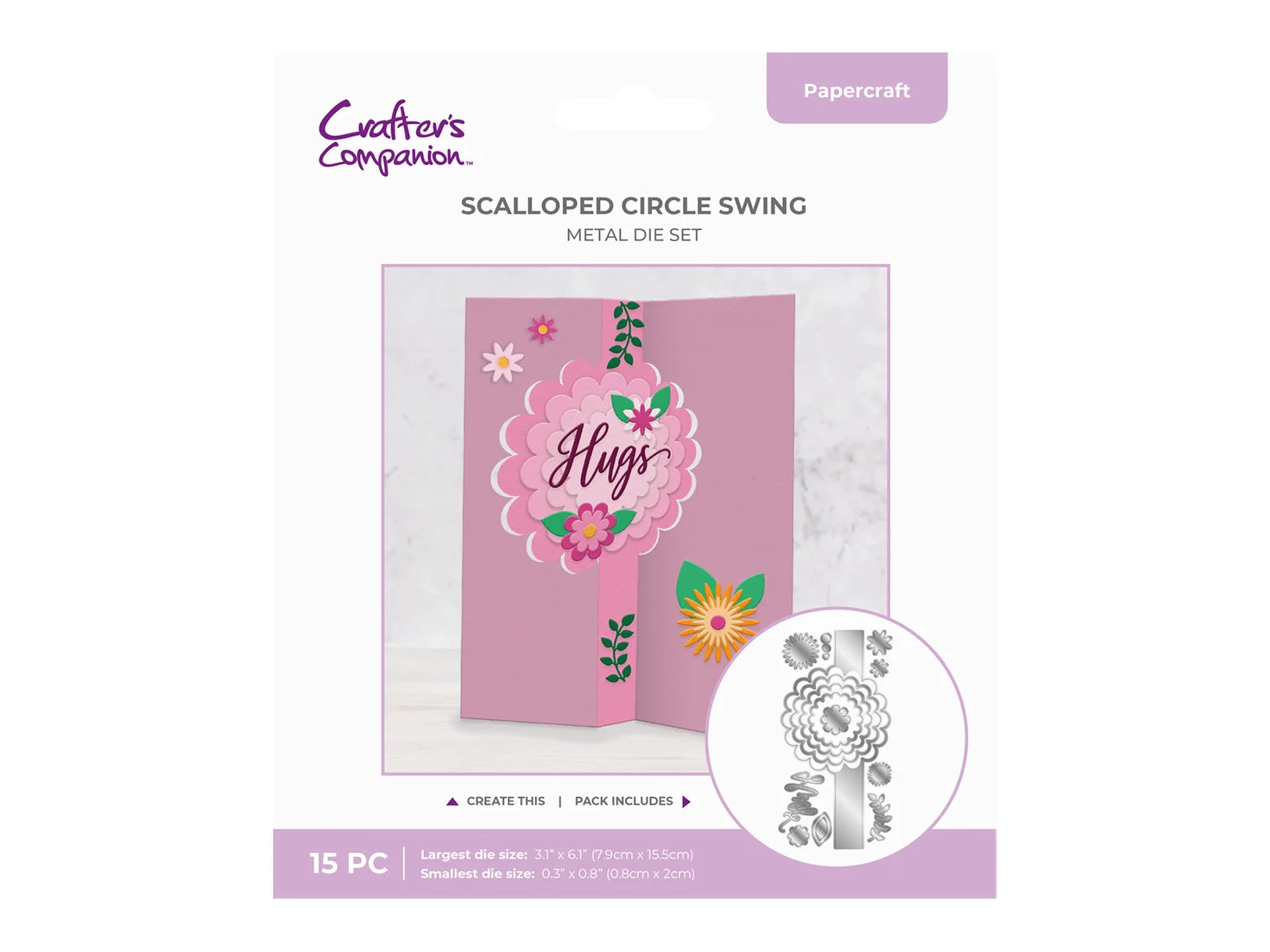 Crafters Companion Metal Die - Scalloped Circle Swing