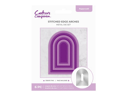 Crafter's Companion Metal Die - Stitched Edge Arches