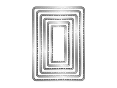 Crafter's Companion Metal Die - Stitched Edge Rounded Rectangles