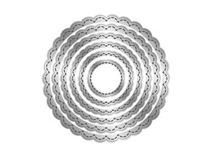 Crafter's Companion Metal Die - Stitched Edge Scalloped Circles
