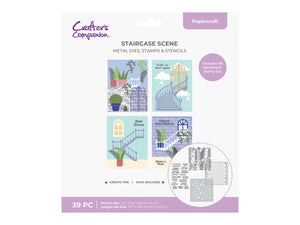 Crafter’s Companion Stamp, Die & Stencil - Staircase Scene