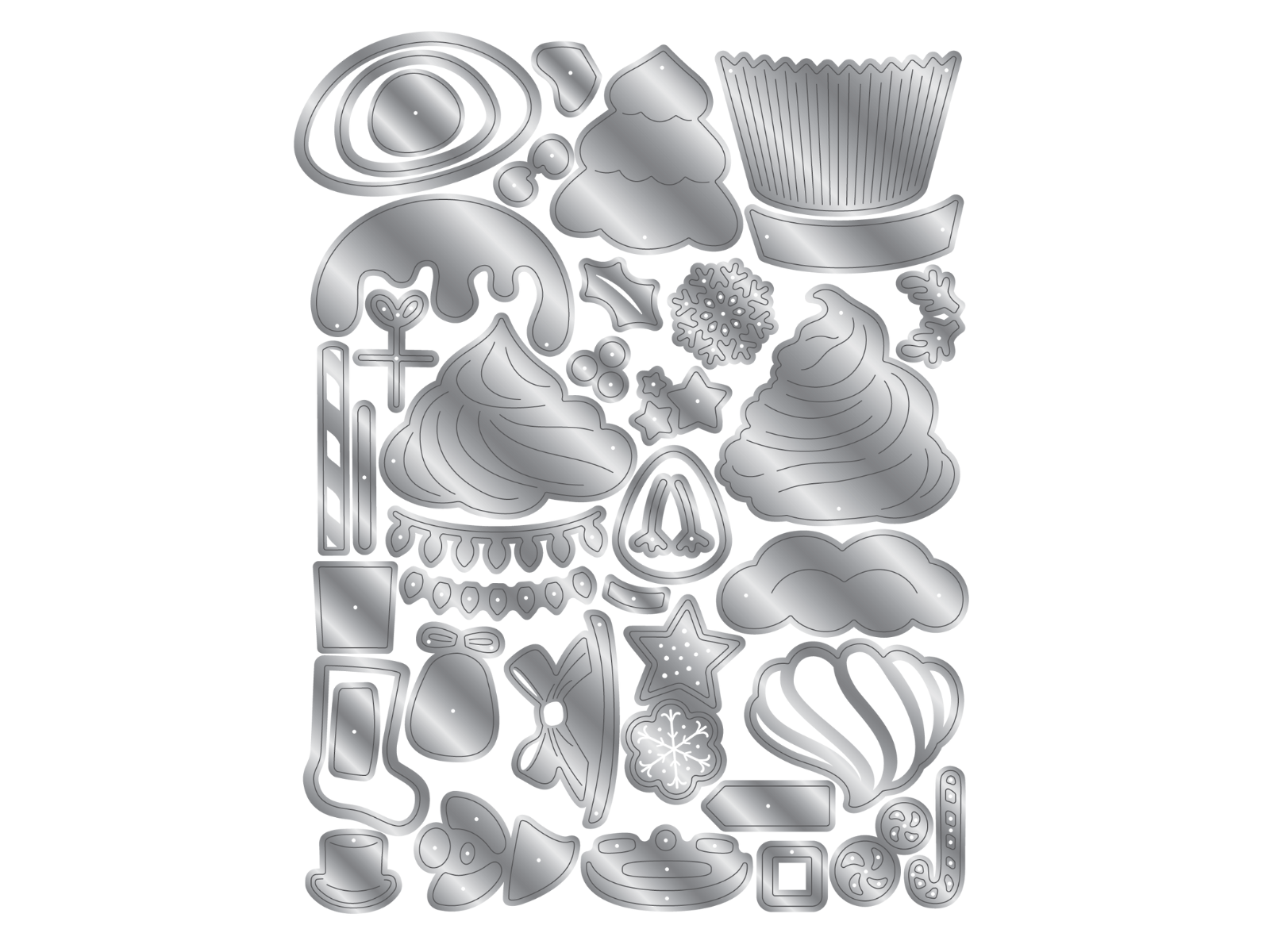 Crafter's Companion Die & Stencil Set - Christmas Cupcakes