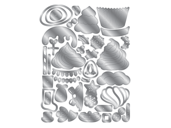 Crafter's Companion Die & Stencil Set - Christmas Cupcakes