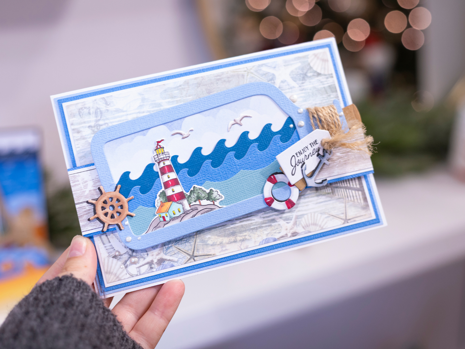 Crafter's Companion Message in a Bottle Stamp & Die – Lighthouse Scene