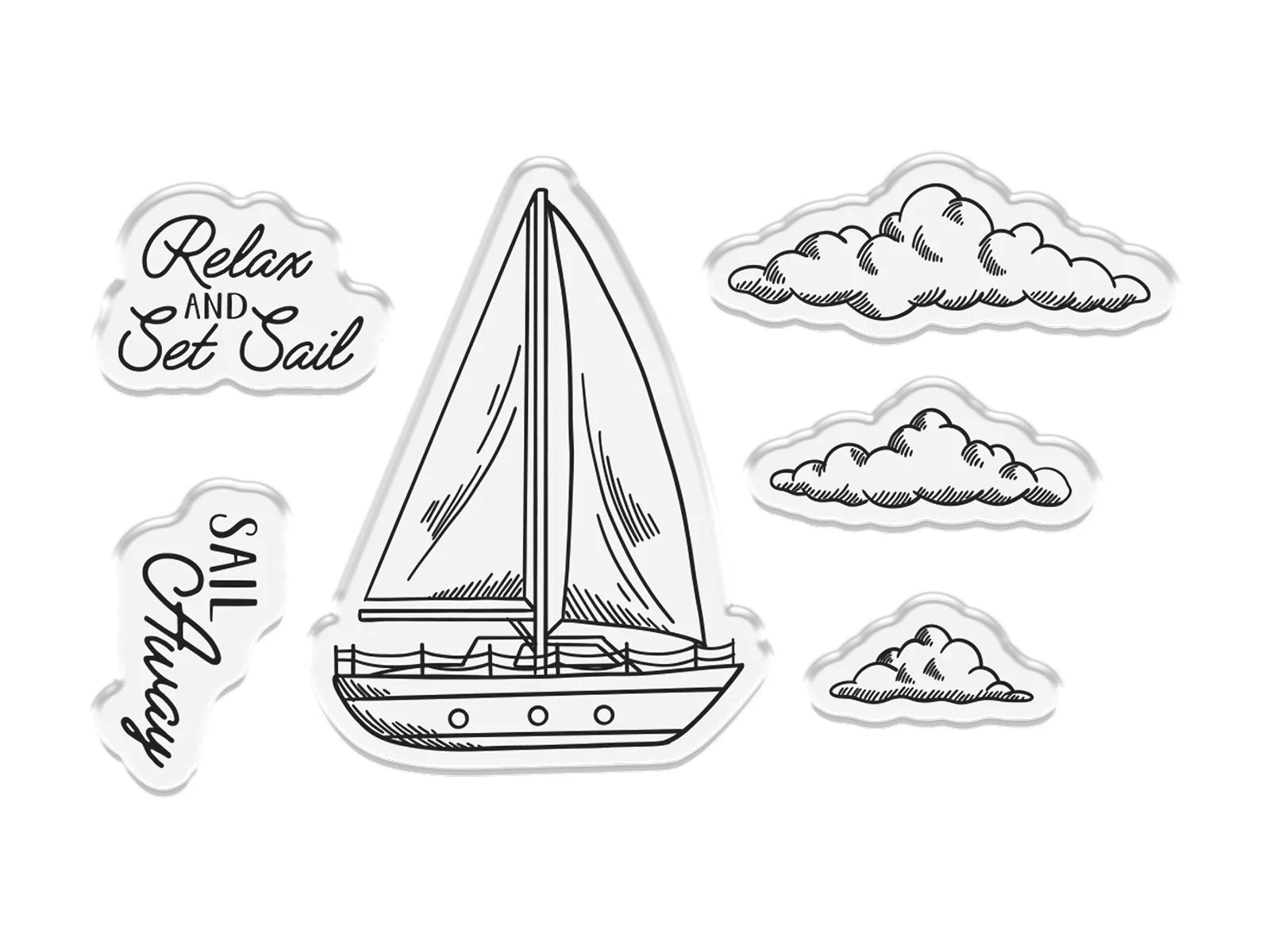 Crafter's Companion Message in a Bottle Stamp & Die – Sailboat