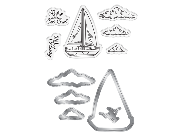 Crafter's Companion Message in a Bottle Stamp & Die – Sailboat