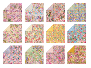 Spring Floral Print Paper Pad - 12" x 12"