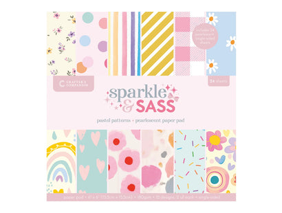 Crafters Companion 6” x 6” Paper Pad - Pastel Patterns