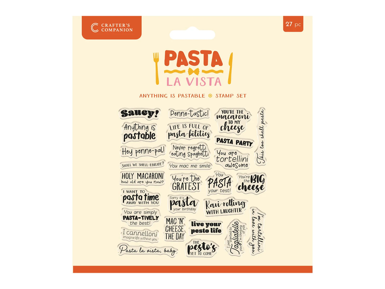Crafter’s Companion Pasta La Vista Photopolymer Stamp - Anything is Pastable
