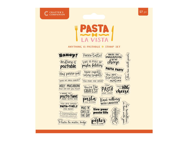 Crafter’s Companion Pasta La Vista Photopolymer Stamp - Anything is Pastable