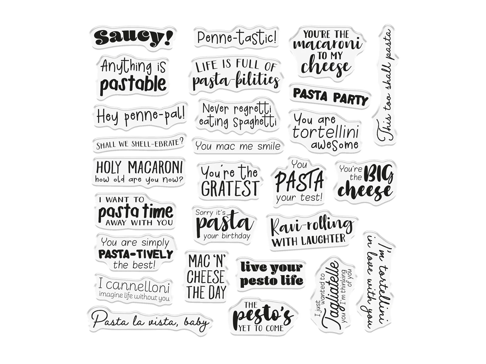 Crafter’s Companion Pasta La Vista Photopolymer Stamp - Anything is Pastable